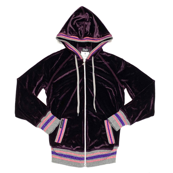 Dolce & Gabbana Y2K Glittered Zip Up Hoodie Womens 24/38