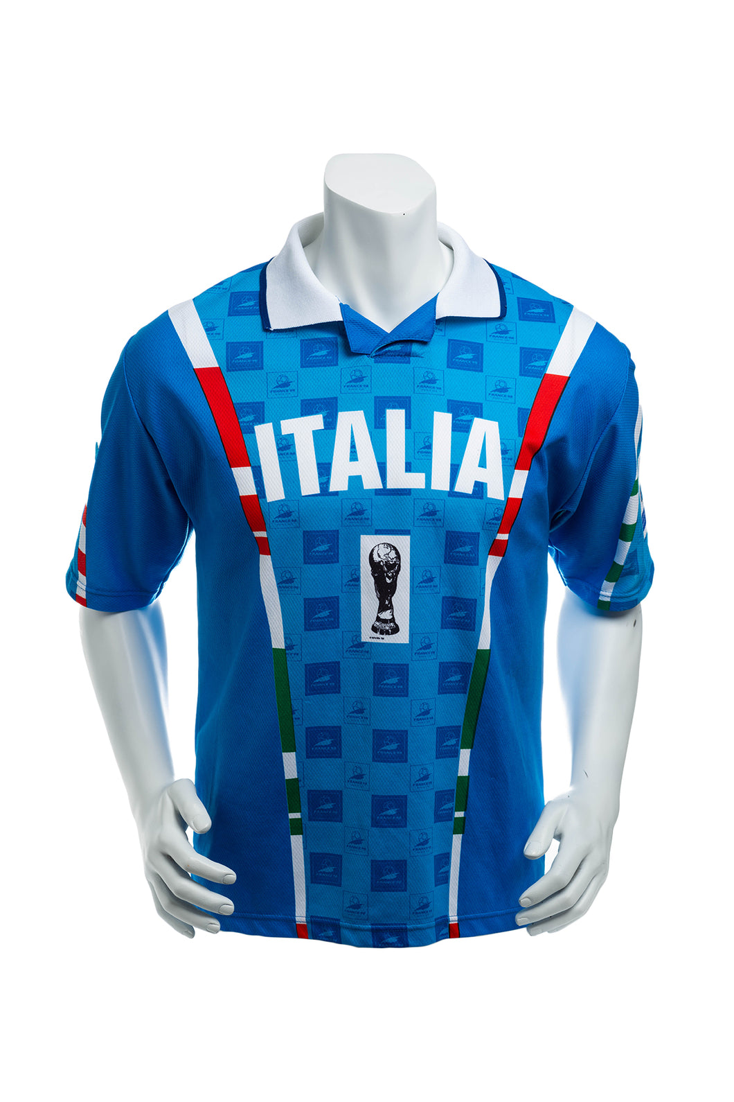 Vintage 1998 FIFA World Cup Italy Polo Shirt Men's Medium