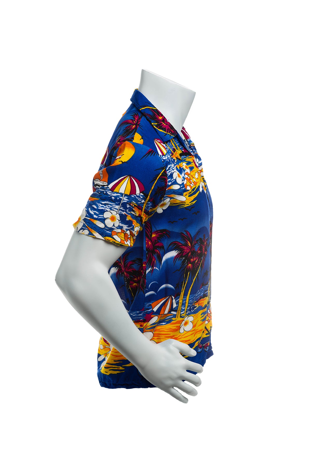 Vintage 90's Holiday Brand Hawaiian All Over Print Button Up Shirt Men's Medium