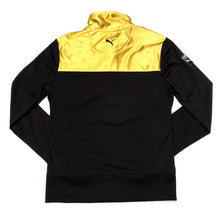 Load image into Gallery viewer, Puma Black &amp; Gold Track Jacket Womens L
