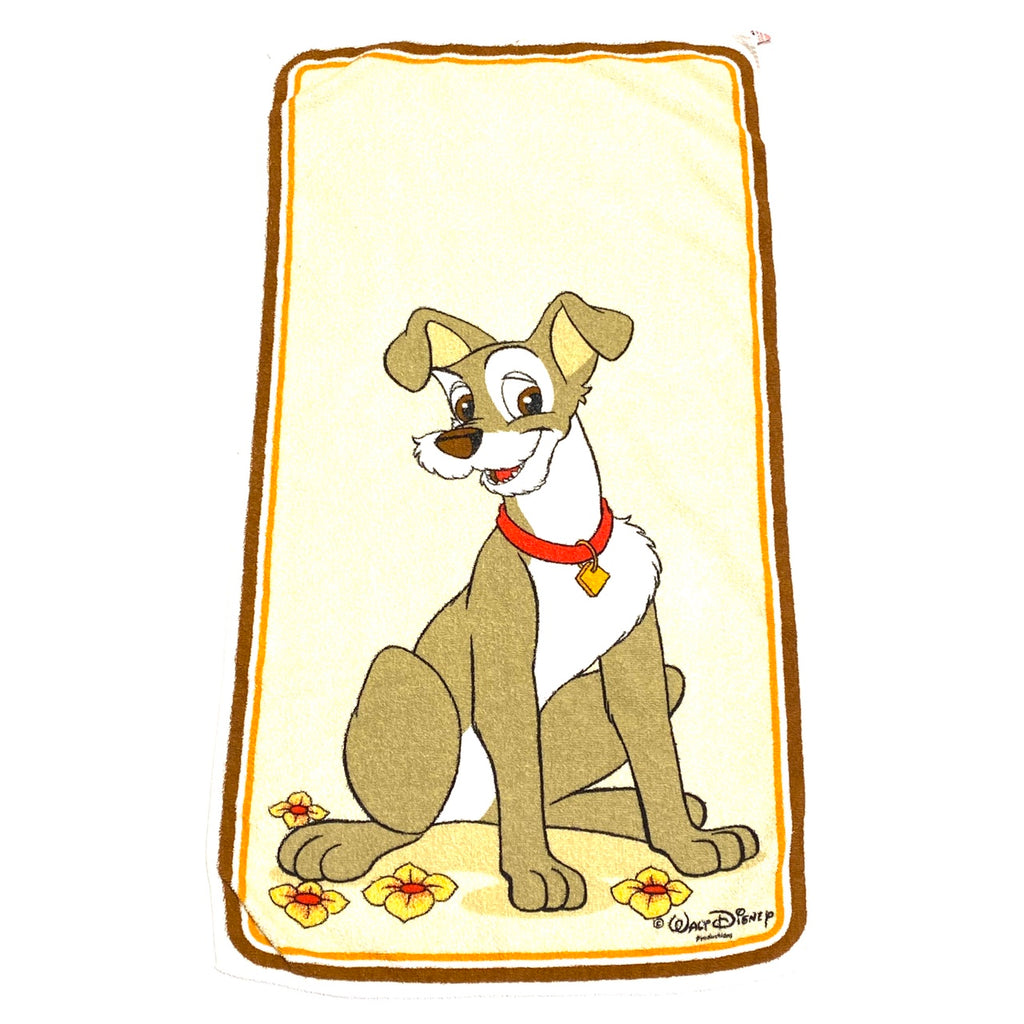 Vintage 70’s Disney Lady and the Tramp Set of 4 Towels