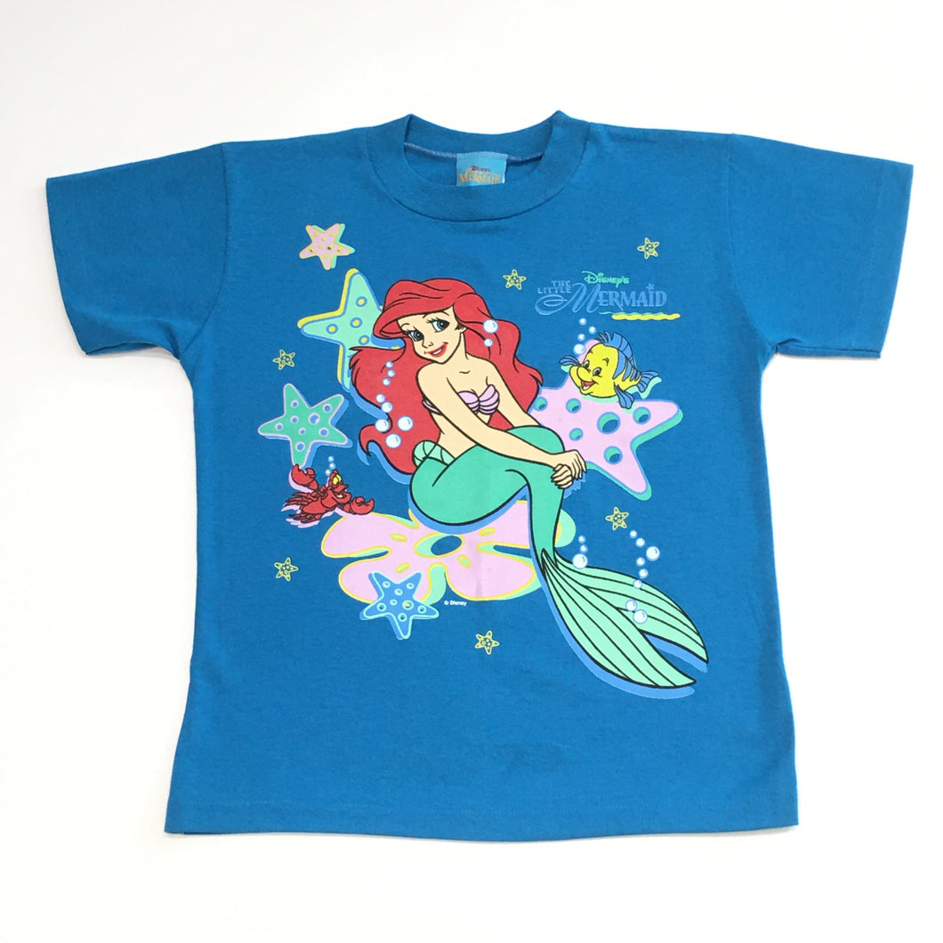 Vintage 90's Disney The Little Mermaid Single Stitch T-Shirt Kids Large 10