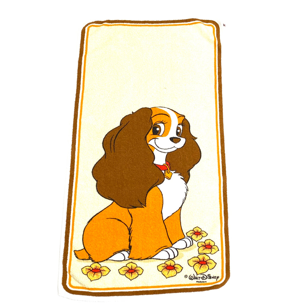 Vintage 70’s Disney Lady and the Tramp Set of 4 Towels