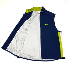 Load image into Gallery viewer, Vintage 90s Nike Blue Neon Yellow Swoosh Active Vest Large
