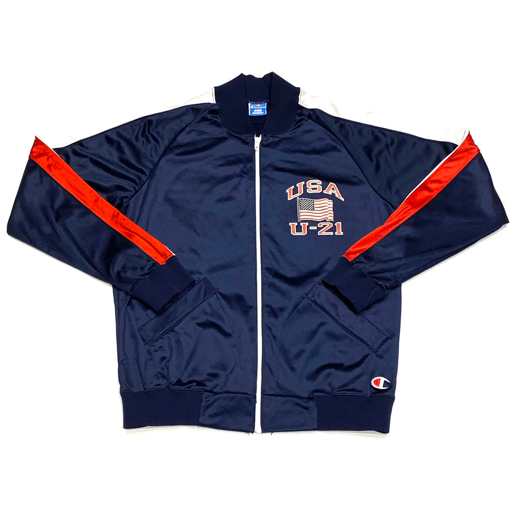 Vintage Champion USA Under 21 Blue Track Jacket Mens M