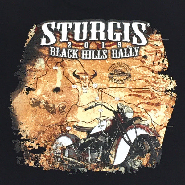 Sturgis 2015 Black Hills Rally 75th Anniversary T-Shirt Mens Small