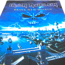 Load image into Gallery viewer, Closeup of graphic on Vintage 2000 Iron Maiden Brave New World Banner
