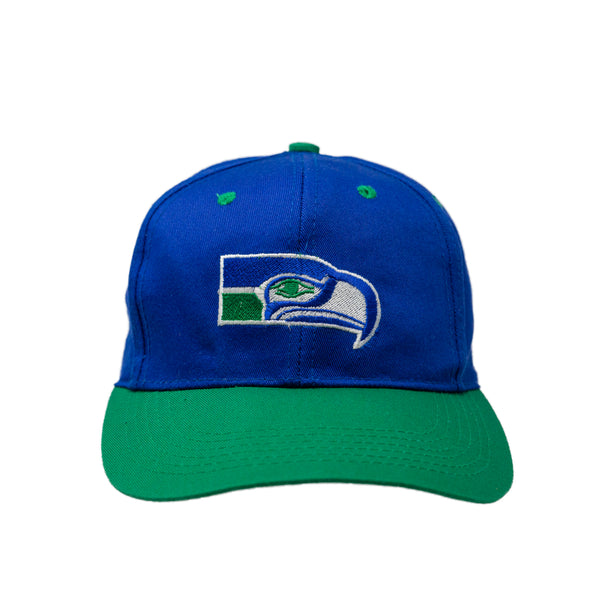 Front view of Vintage 90's NFL Seattle Seahawks Snapback Hat