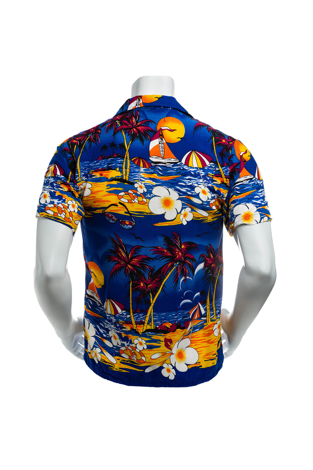 Vintage 90's Holiday Brand Hawaiian All Over Print Button Up Shirt Men's Medium