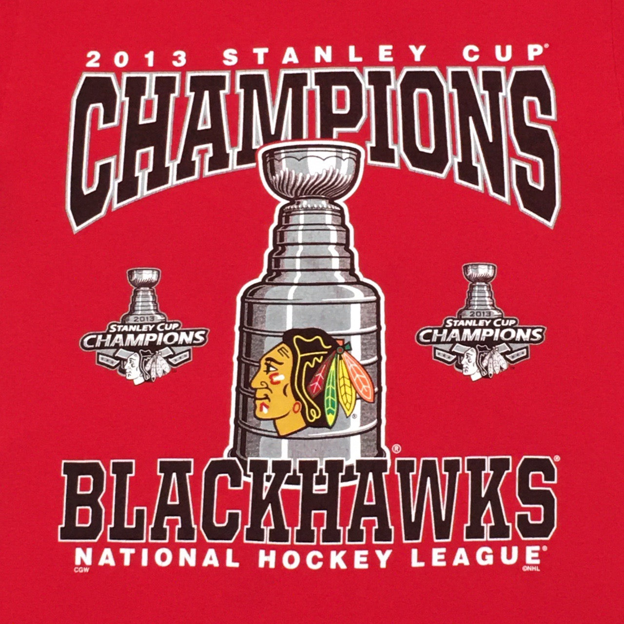 NHL Chicago Blackhawks 2013 Stanley Cup Champions T-Shirt Mens Small