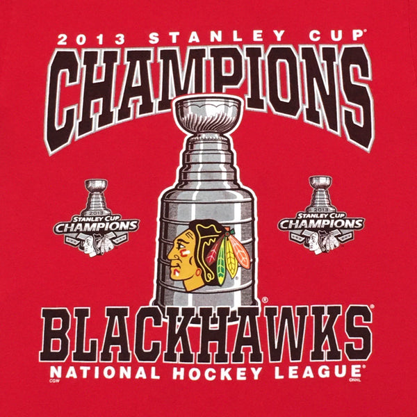 NHL Chicago Blackhawks 2013 Stanley Cup Champions T-Shirt Mens Small