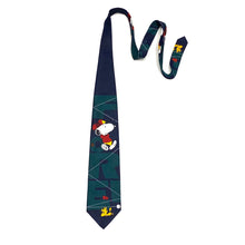 Load image into Gallery viewer, Front view of Vintage 90’s Snoopy &amp; Woodstock FORE! Golf Necktie
