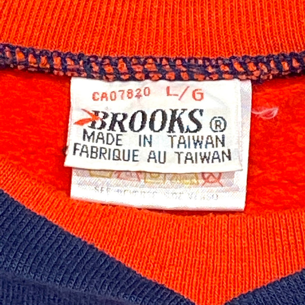 Vintage 80’s Brooks Athletics Embroiderd Color Block Sweatshirt Youth Large