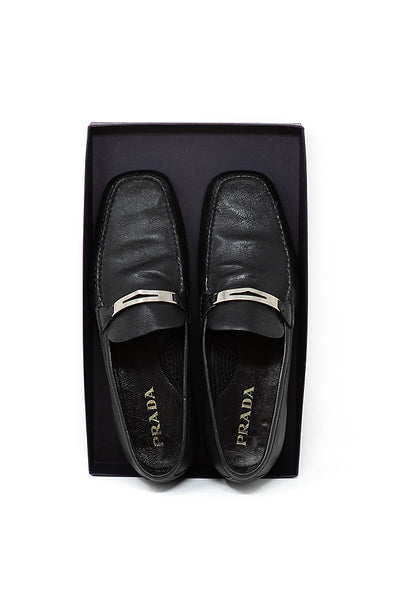 Prada Nero 2D 2121 Grain Calf Shoes Size 9.5 Mens with Box