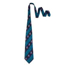 Load image into Gallery viewer, Front view of Vintage 90’s Snoopy Striped Golf Theme Necktie

