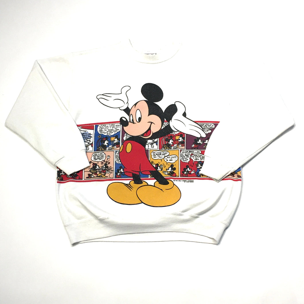 Vintage 80's Disney Mickey Mouse Double Sided Print Sweatshirt Womens Large