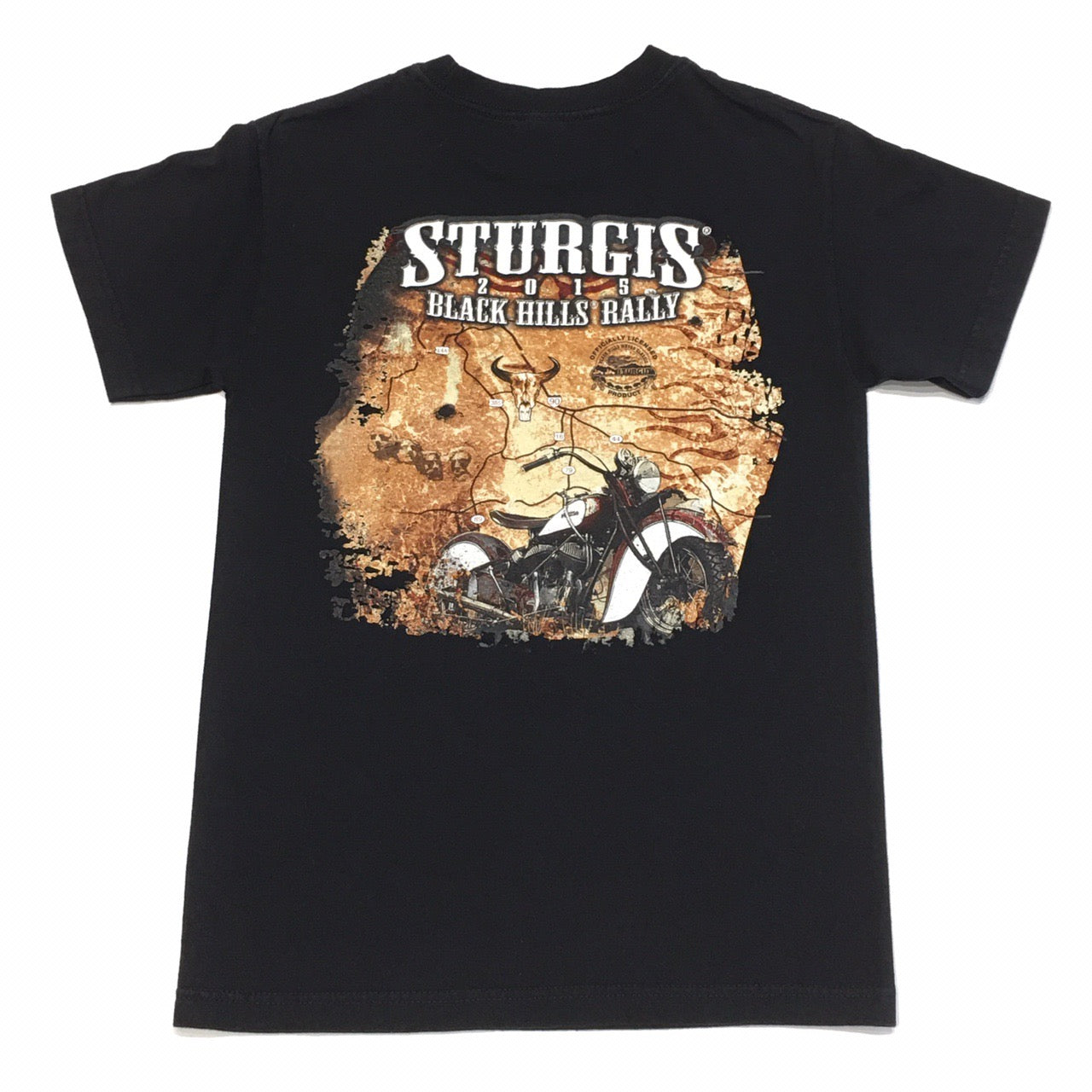 Sturgis 2015 Black Hills Rally 75th Anniversary T-Shirt Mens Small