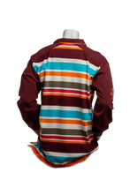 Load image into Gallery viewer, One of a Kind Deadstock New Era Sample Striped Embroidered Long Sleeve Polo Shirt Men&#39;s Large

