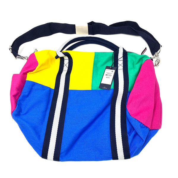 Tommy Hilfiger Colorblock Spellout Mini Travel Duffle Bag