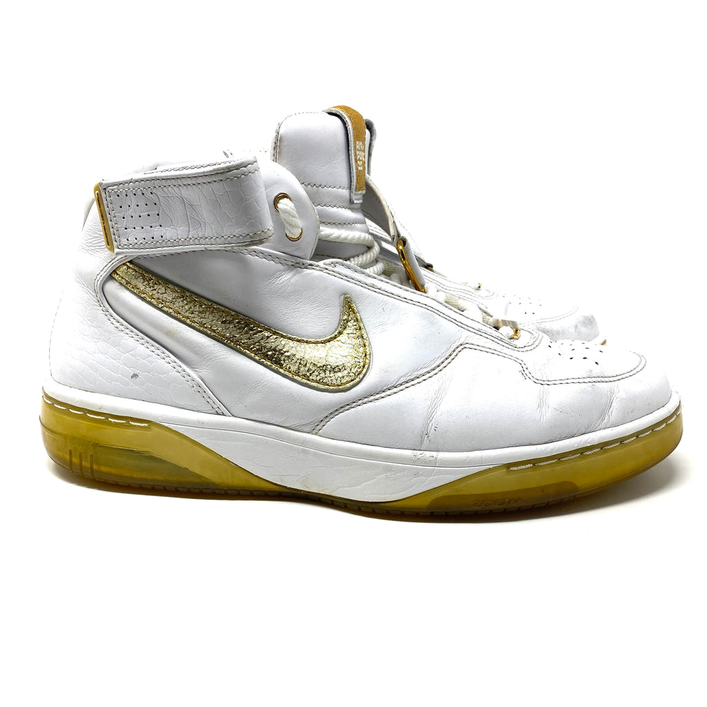 Nike Air Force 25 White Gold Sneakers Size 10 Mens 315015-171 Basketball