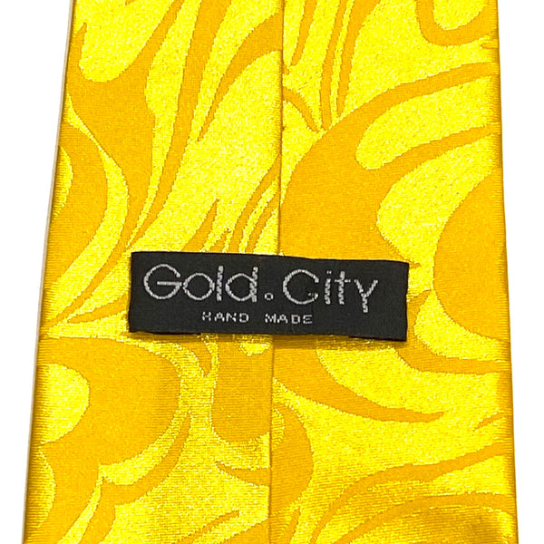 Trademark Tag view of Gold City Winnie The Pooh & Friends Hand Made Silk Necktie