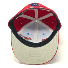 Load image into Gallery viewer, Bottom-inside of American Needle MLB St. Louis Cardinals Red With Blue Front Panel Fitted Cap Size 7
