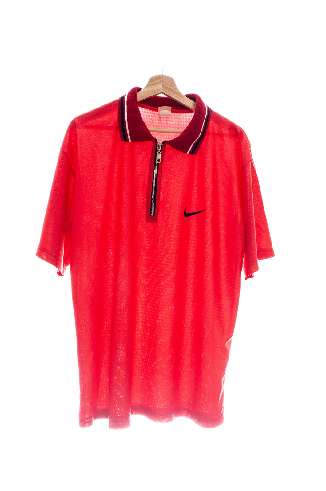 Vintage 90's 1/4 Zip Polo Shirt Mens Medium