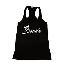 Load image into Gallery viewer, 2023 Bonita Crown Black &amp; White Racerback Tank Top
