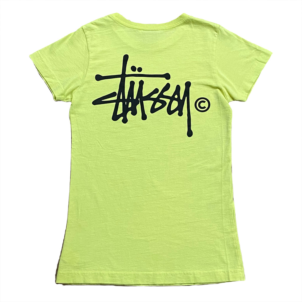 Vintage 90’s Stussy Neon Yellow T-Shirt Women’s XS
