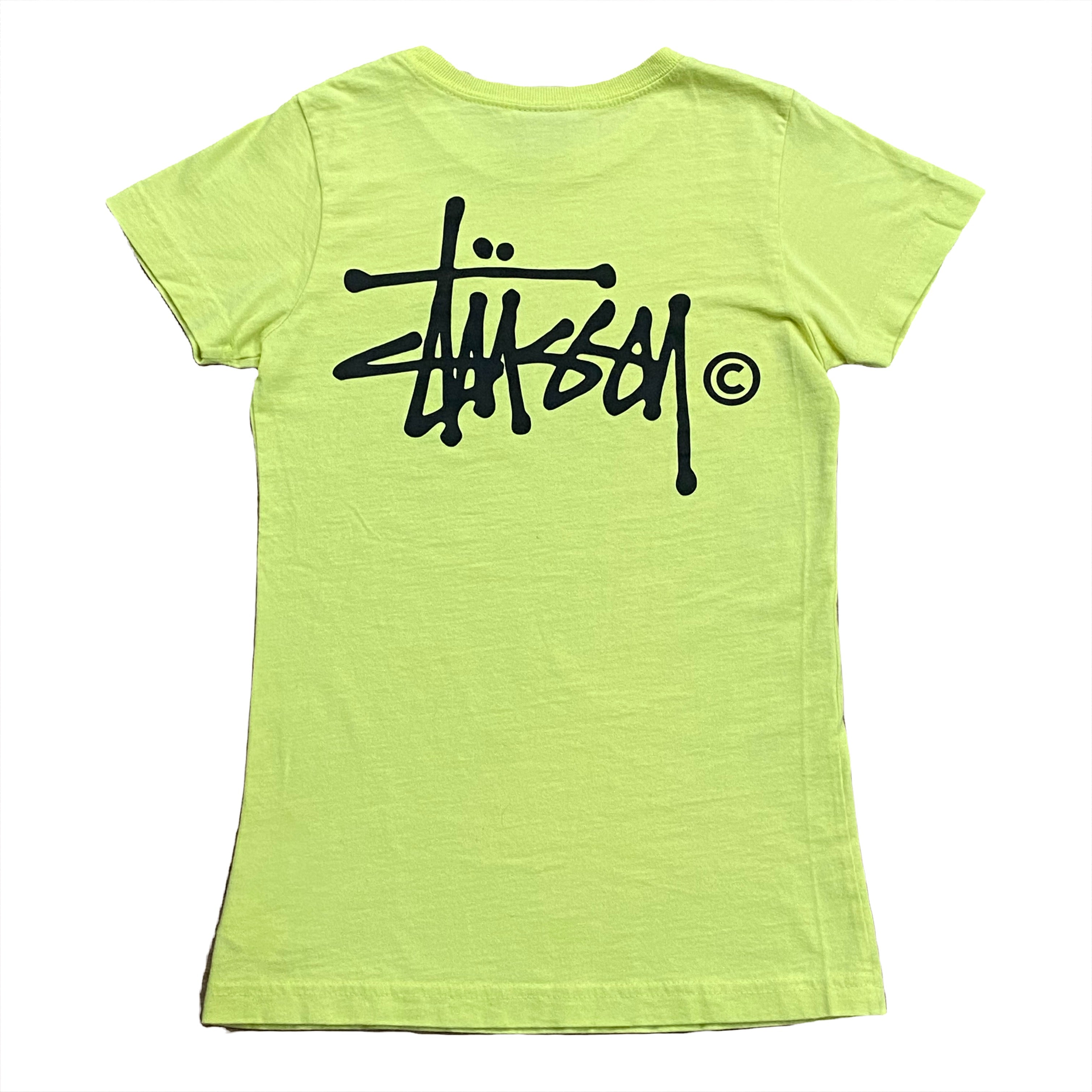 Vintage 90’s Stussy Neon Yellow T-Shirt Women’s XS