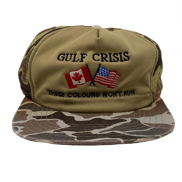 Vintage 90’s Gulf Crisis These Colours Won’t Run Camo Trucker Hat