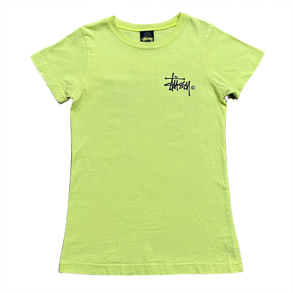 Vintage 90’s Stussy Neon Yellow T-Shirt Women’s XS