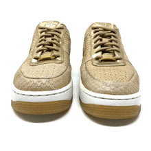 Load image into Gallery viewer, Nike Air Force 1 Upstep 917590-900 Metallic Anaconda Gold Beige AF1 Snake Scale Sneakers Women’s Size 8.5
