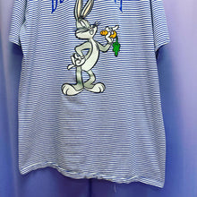 Load image into Gallery viewer, Vintage 1996 Warner Bros Studio Store Bugs Bunny Striped T-Shirt Unisex One Size Fits All
