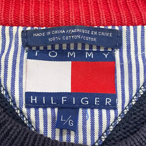 Vintage Tommy Hilfiger Crest Knit Sweater Large
