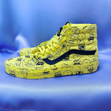Load image into Gallery viewer, Vans Sk8-Hi Peanuts Charlie Brown All Over Print Sneakers Men’s Size 11.5
