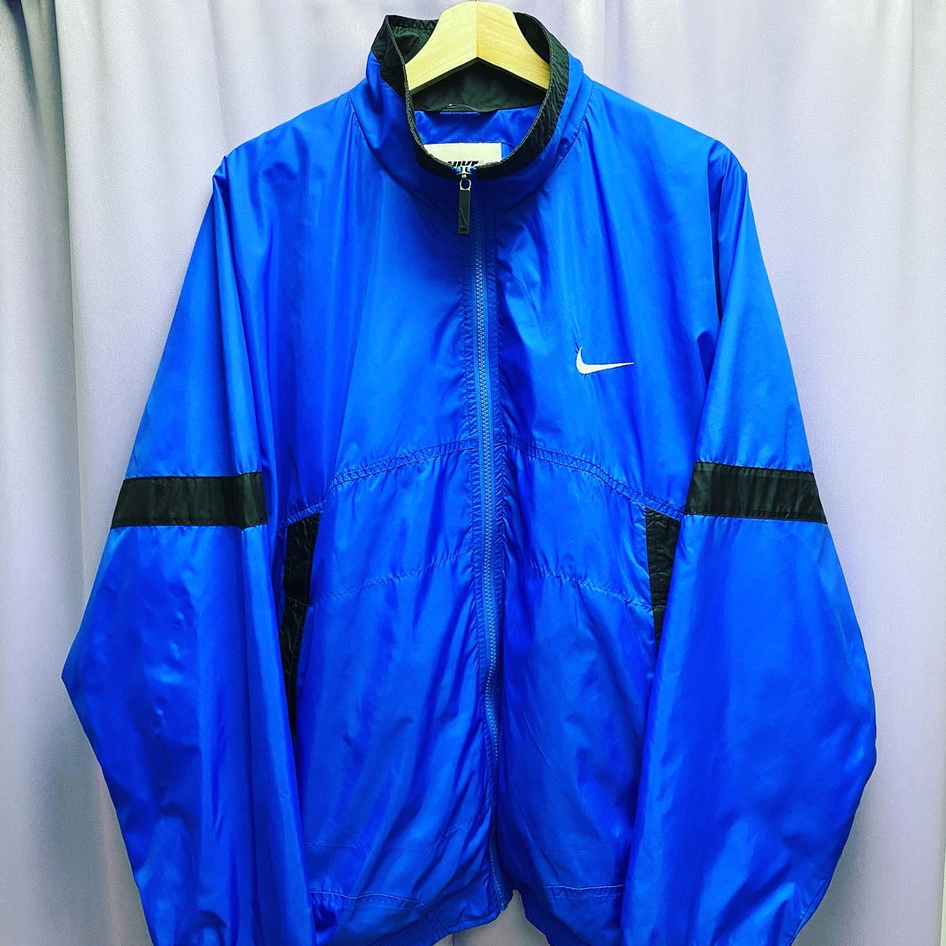 Vintage 90’s Nike Blue Big Swoosh Windbreaker Jacket Men’s Large