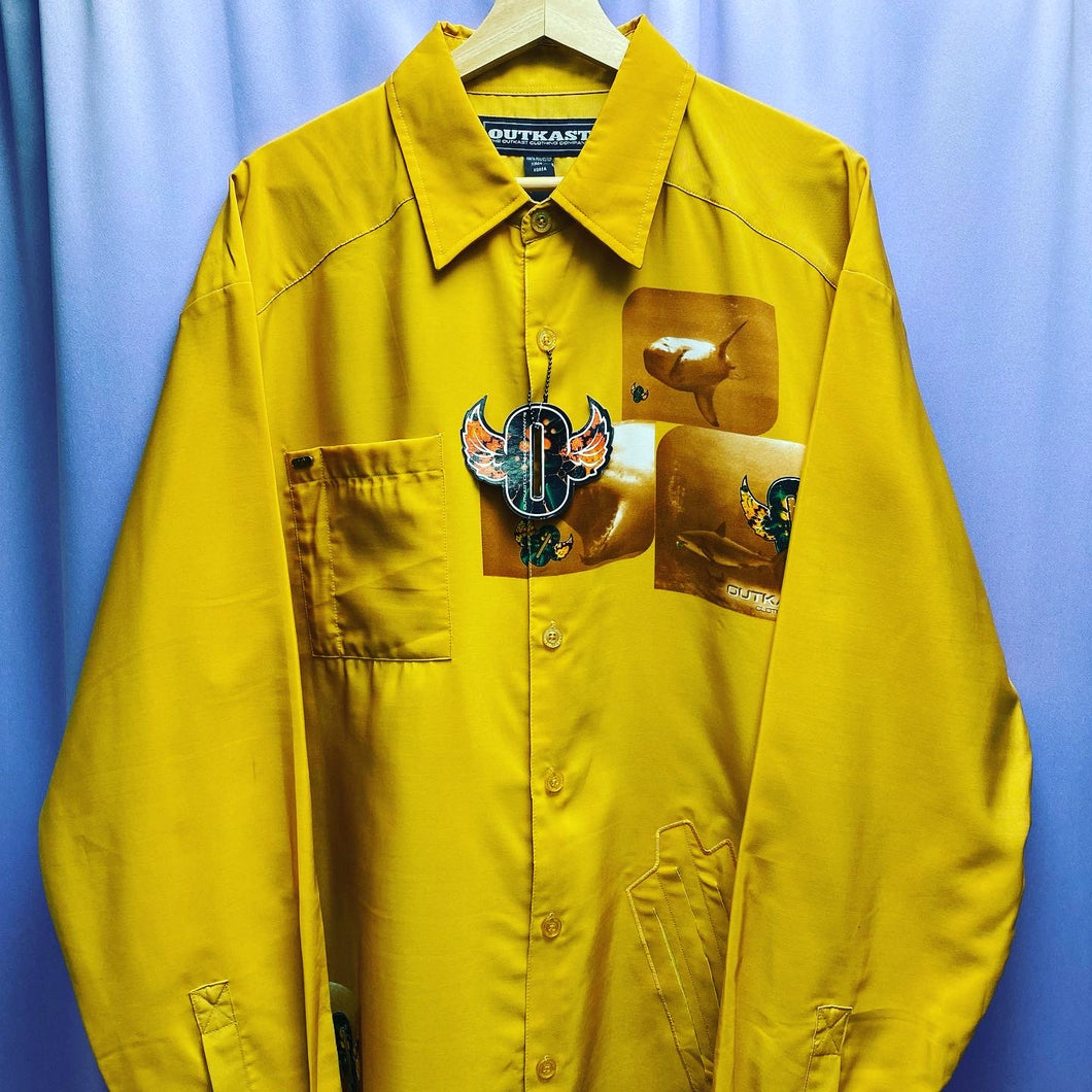 Deadstock Vintage Y2K Outkast Clothing Company Billy Ocean Long Sleeve Button Up Shirt Men’s 2XL