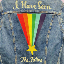Load image into Gallery viewer, Levis Pride I Have Seen The Future LGBT Denim Jacket Women’s Small

