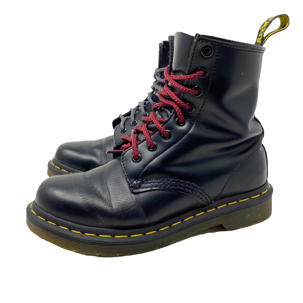 Dr. Martens Original 1460 Smooth Black Leather Lace Up Boots Women's Size 6