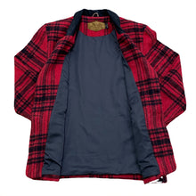 Load image into Gallery viewer, Vintage 80’s Woolrich Red Plaid Wool Mohair Jacket with Suede Collar Medium
