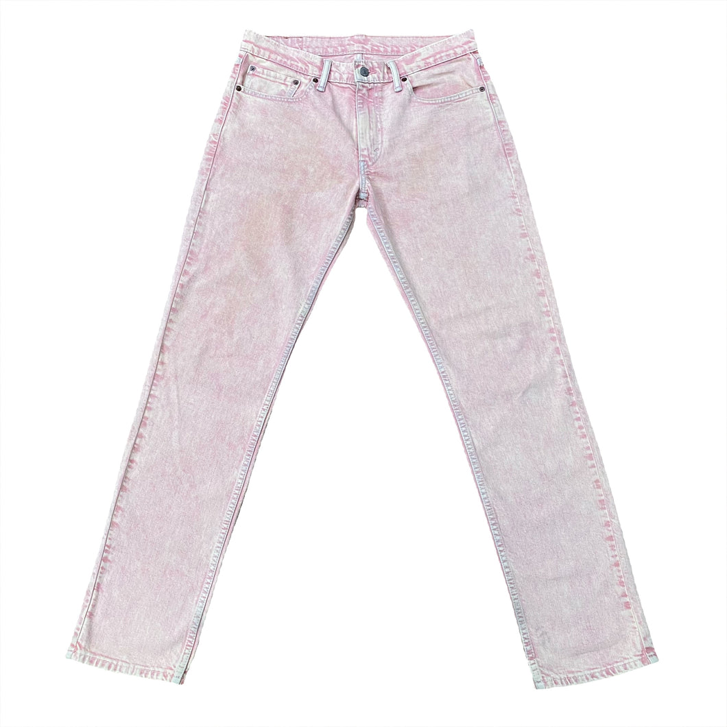 Levi’s 511 Pink Straight Stretch Denim Jeans 33x34