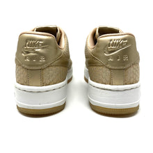 Load image into Gallery viewer, Nike Air Force 1 Upstep 917590-900 Metallic Anaconda Gold Beige AF1 Snake Scale Sneakers Women’s Size 8.5
