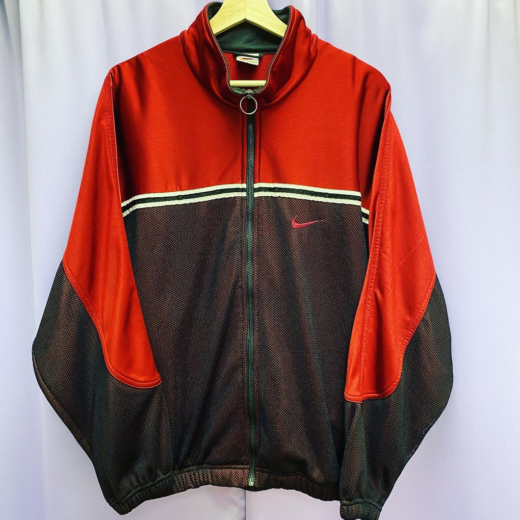 Vintage 90’s Nike Big Swoosh Mesh Track Jacket Men’s Medium
