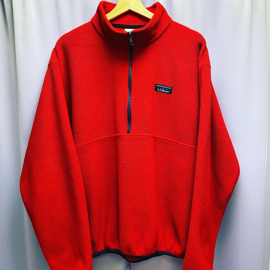 Vintage 90’s LL Bean 1/4 Zip Pullover Fleece Jacket Men’s Large