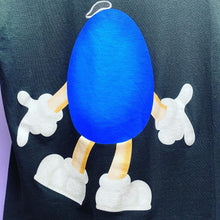 Load image into Gallery viewer, Vintage 90’s M&amp;M Brand Blue Double Sided Graphic T-Shirt Men’s Small
