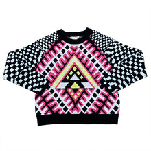 Load image into Gallery viewer, Mara Hoffman Scoop Neck Abstract &amp; Checker Sweater Medium
