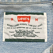 Load image into Gallery viewer, Vintage 90’s Levi’s Red Tab Light Wash Blue Denim Metal Button Up Shirt Medium
