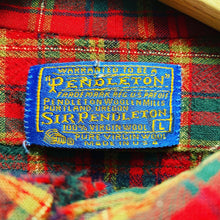 Load image into Gallery viewer, Vintage 60’s Pendleton Plaid Virgin Wool Button Up Shirt Men’s Large
