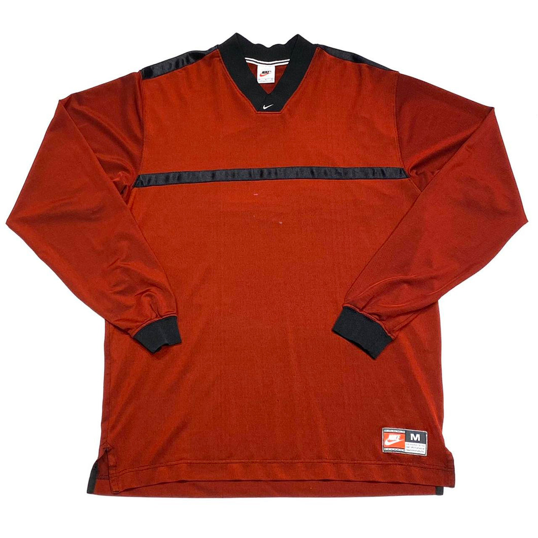 Vintage 90’s Nike Team Sports Center Check Long Sleeve Shirt Medium